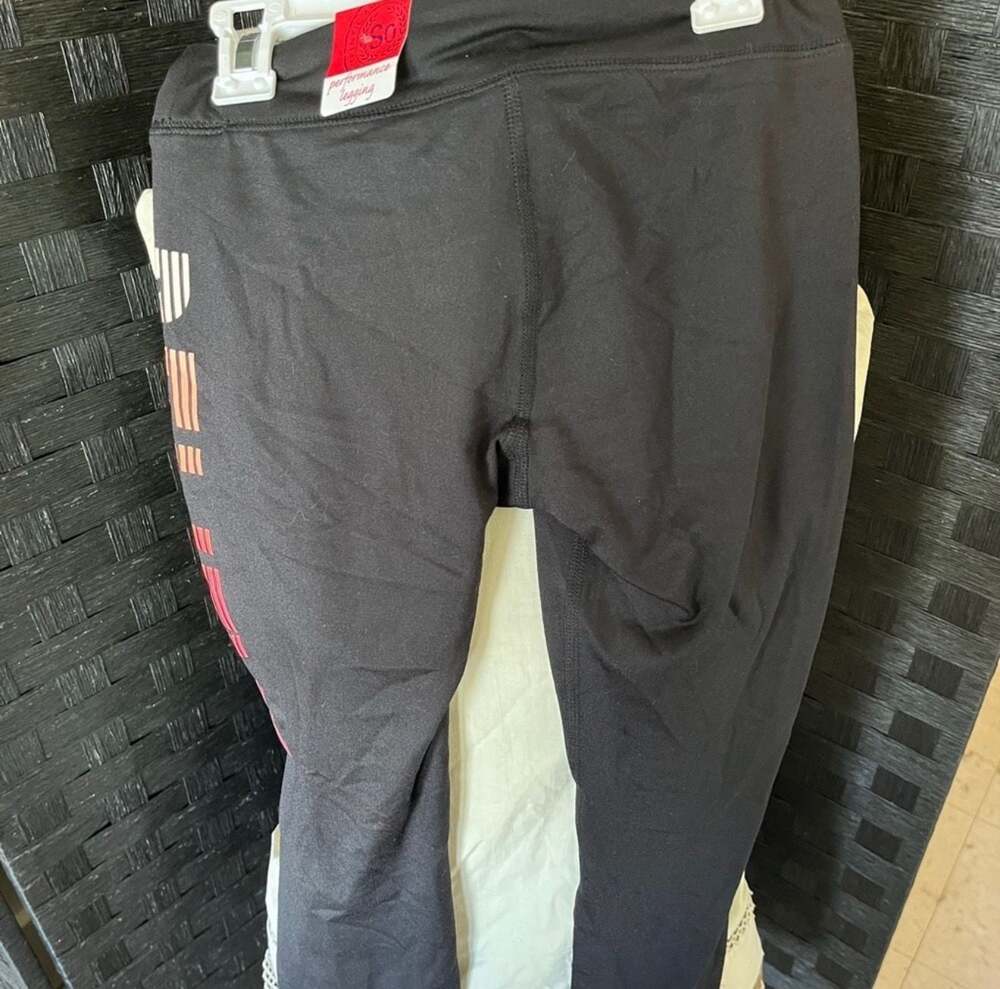 SO Girls Believe Graphic Colorblock Performance Leggings Size 12